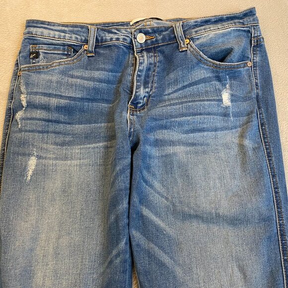 KanCan Womens Jeans 15/31 Distressed Medium Wash Cotton Blend Casual Style - Picture 7 of 16